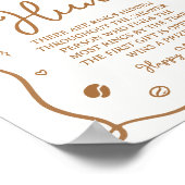 Love is Brewing Bridal Shower Ring Hunt Game Poster (Ecke)