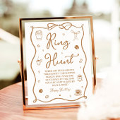 Love is Brewing Bridal Shower Ring Hunt Game Poster