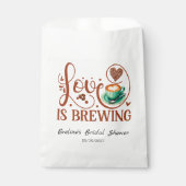 Love Is Brewing Bridal Shower Romantic Heart Geschenktütchen (Vorderseite)