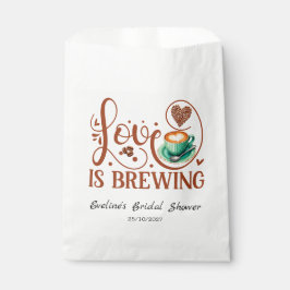 Love Is Brewing Bridal Shower Romantic Heart Geschenktütchen