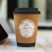 Love is Brewing Bridal Shower  Runder Aufkleber