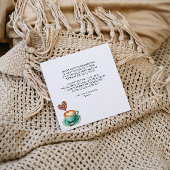 Love Is Brewing Bridal Shower Terracotta Coffee  Dankeskarte