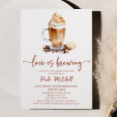 Love Is Brewing Coffee Beans Bridal Shower Einladung
