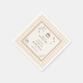 Love Is Brewing Coffee Boho Beige Benutzerdefinier Serviette (Ecke)