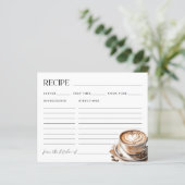 Love is Brewing Coffee Bridal Shower Recipe Card (Stehend Vorderseite)