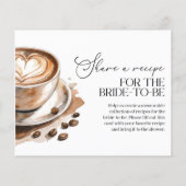Love is Brewing Coffee Bridal Shower Recipe Card (Rückseite)