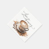 Love is Brewing Coffee Bridal Shower Serviette (Ecke)