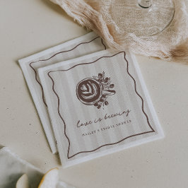 "Love is Brewing" Coffee Bridal Shower  Serviette