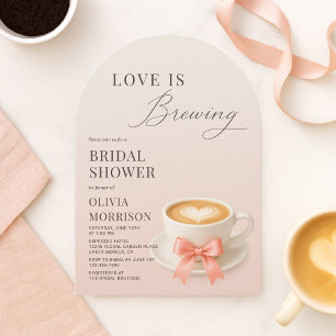Love is Brewing Coffee Cafe Coquette Brautparty Einladung