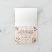 Love is Brewing Coffee Hand Drawn Bridal Shower Dankeskarte (Innenseite)