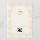 Love is Brewing Coffee QR Code Bridal Shower Einladung (Rückseite)