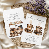 Love is Brewing Coffee Rustic Bridal Shower Einladung