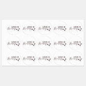 Love is Brewing Coffee Theme Bridal Shower Etiketten (Blatt)