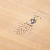 Love Is Brewing Cozy Espresso Bridal Shower Acryleinladungen (Ablage )