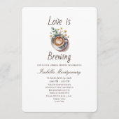 Love Is Brewing Cozy Espresso Bridal Shower Einladung (Vorderseite)