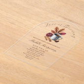 Love Is Brewing Cozy Rustic Coffee Bridal Shower Acryleinladungen (Ablage )