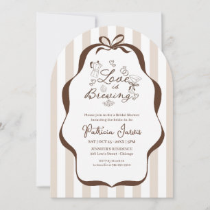 Love Is Brewing Espresso Martini Brautparty QR  Einladung