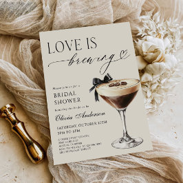 Love is Brewing Espresso Martini Bridal Shower Einladung