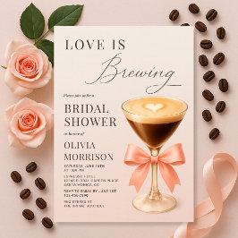 Love is Brewing Espresso Martini Bridal Shower Einladung