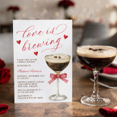 Love Is Brewing Espresso Martini Bridal Shower Einladung