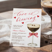 Love Is Brewing Espresso Martini Bridal Shower Einladung