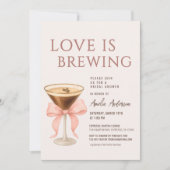 Love is Brewing  Espresso Martini Bridal Shower Einladung (Vorderseite)