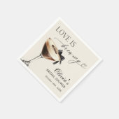 Love is Brewing Espresso Martini Bridal Shower Serviette (Ecke)