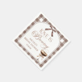 Love Is Brewing Expresso Martini Bow Bridal Shower Serviette (Ecke)