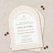 Love Is Brewing Gingham Coffee Couples Shower Einladung