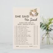 Love is Brewing He Said She Said Bridal Game (Stehend Vorderseite)