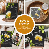 Love Is Brewing Hochzeitsbier-Menü Poster