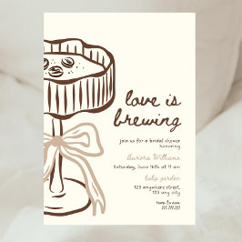 Love Is Brewing Invitation, Love Is Brewing Bridal Einladung