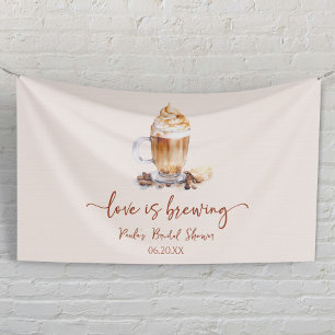 Love Is Brewing Kaffebohnen Junggesellinnenabschie Banner
