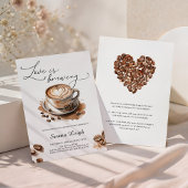 Love is Brewing Kaffee Brautparty Einladung