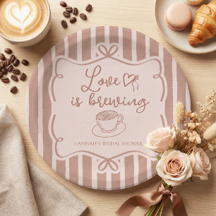 Love is Brewing Kaffee Junggesellinnen-Abschied Te Pappteller