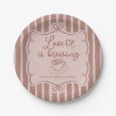 Love is Brewing Kaffee Junggesellinnen-Abschied Te Pappteller (Vorderseite)