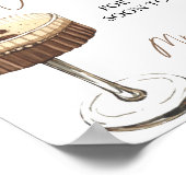 Love Is Brewing Martini Advice & Wishes Sign Poster (Ecke)