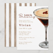 Love is Brewing Martini Bridal Shower invitation Einladung (Vorne/Hinten)