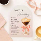 Love is Brewing Pink Martini Bridal Shower Einladung