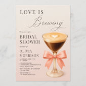 Love is Brewing QR Code Bridal Shower Einladung (Vorderseite)