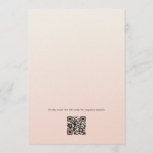 Love is Brewing QR Code Bridal Shower Einladung (Rückseite)