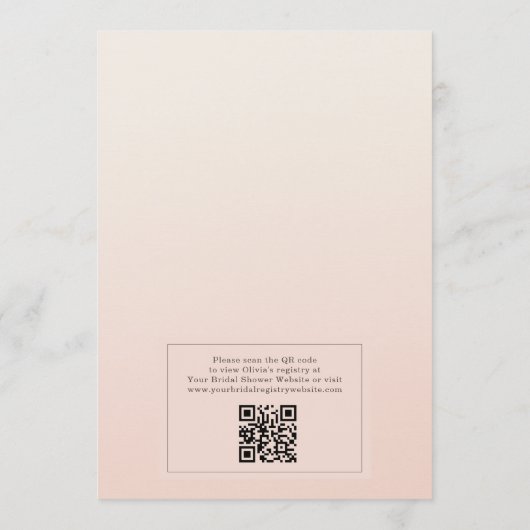 Love is Brewing QR Code Coffee Bridal Shower Einladung (Rückseite)