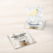 Love is Brewing Rustic Brewery Shower Rechteckiger Pappuntersetzer (Vor Ort)