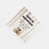 Love is Brewing Rustic Bridal Shower Serviette (Ecke)