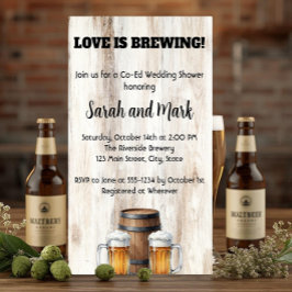 Love is Brewing Rustic Couples Bridal Shower Einladung