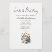 Love Is Brewing Rustic Espresso Bridal Shower Einladung (Vorderseite)