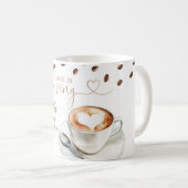 Love Is Brewing Theme Bridal Shower Kaffeetasse (VorderseiteRechts)