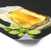 Love Is Brewing Wedding Beer Menu Poster (Ecke)