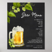 Love Is Brewing Wedding Beer Menu Poster (Vorne)