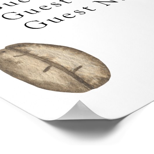 Love is brewing Wedding seating chart Poster (Ecke)